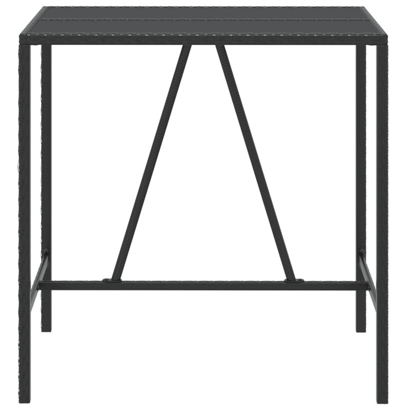Krunislava 2 - Person Patio Dining Set with Rectangular Table,  Black