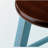 Zenith Four Leg Rustic Walnut and Light Blue Square Leg Bar Stool, 28.9'' H X 13.33'' W X 13.33'' D-1133237557