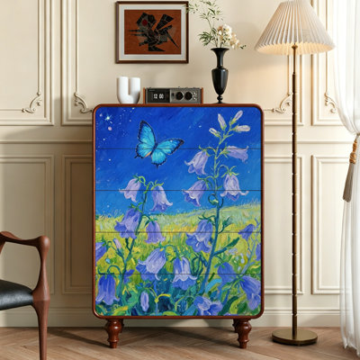 Solid Wood 5 Drawer Chest