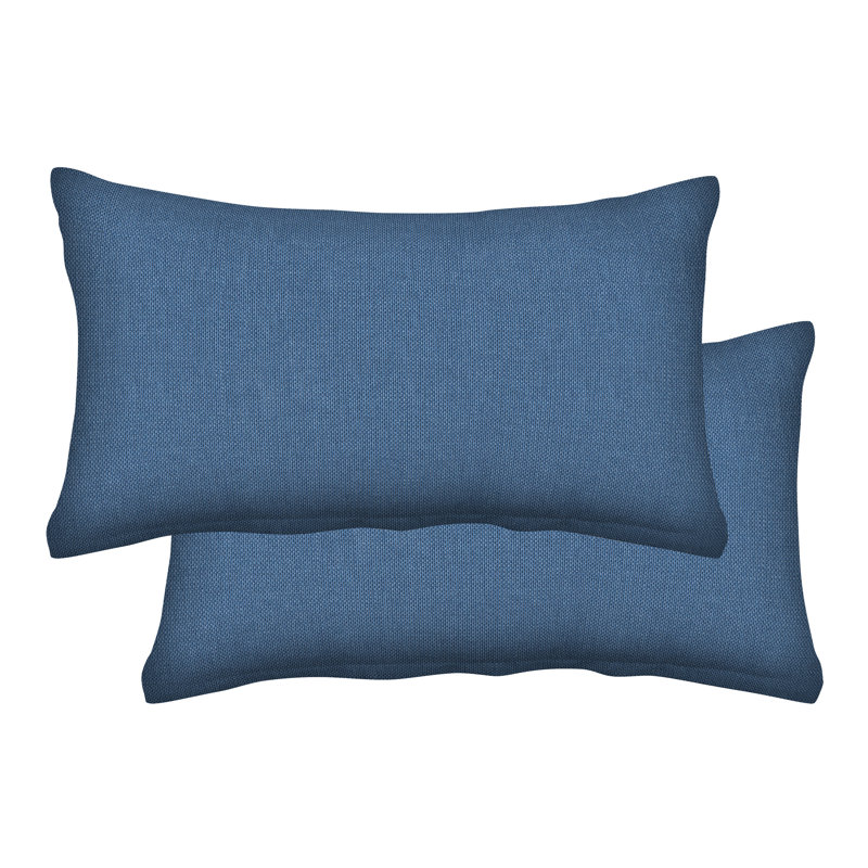 Coussin texturé texturé, Bleu acier, L 21 po x L 12 po