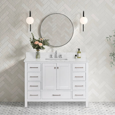Modern 48-inch Bathroom Vanity With Sink & Storage