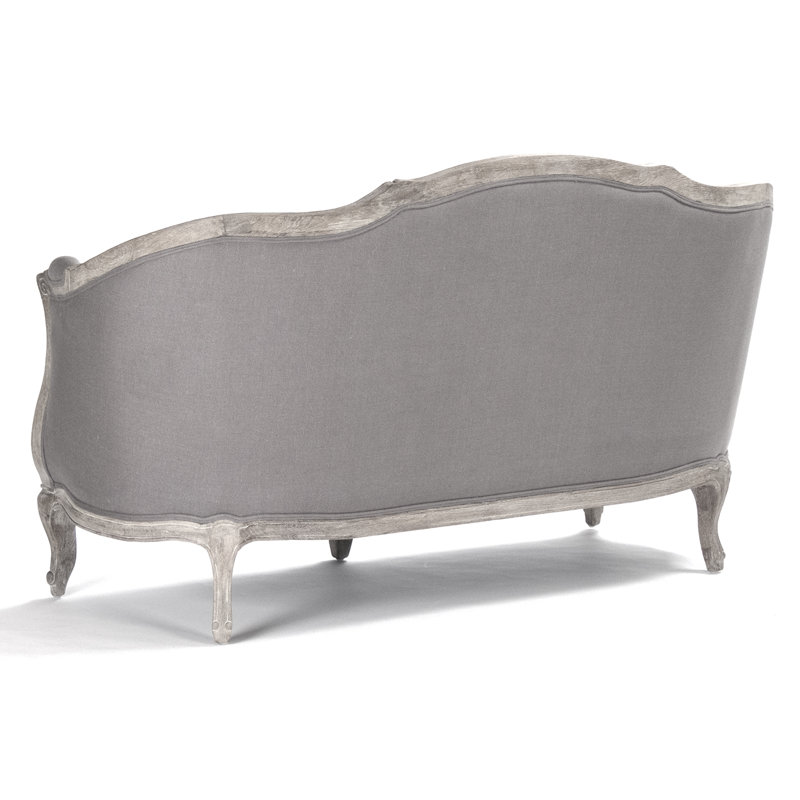 Gracia Upholstered 61'' Loveseat, Gray Linen