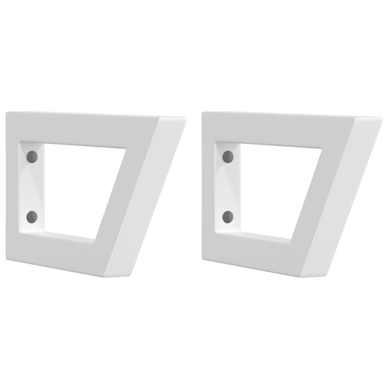  Shelf Brackets For Washbasin 2 Pcs White Trapezium Steel, 3cm H x 30cm W x 15cm D, White