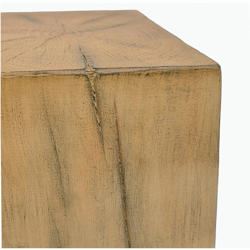 Ensemble de tables d'appoint de style rétro naturel, tables de bout empilables, table d'appoint MGO à colonne carrée pour le salon, la chambre à coucher, le bureau, couleur naturelle