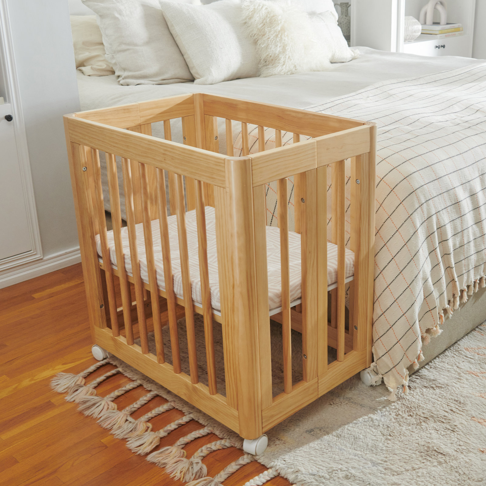 Oat Stripe Bassinet Sheet