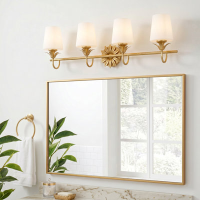 Dorothea 4-Light Gold Leaf Vanity Light