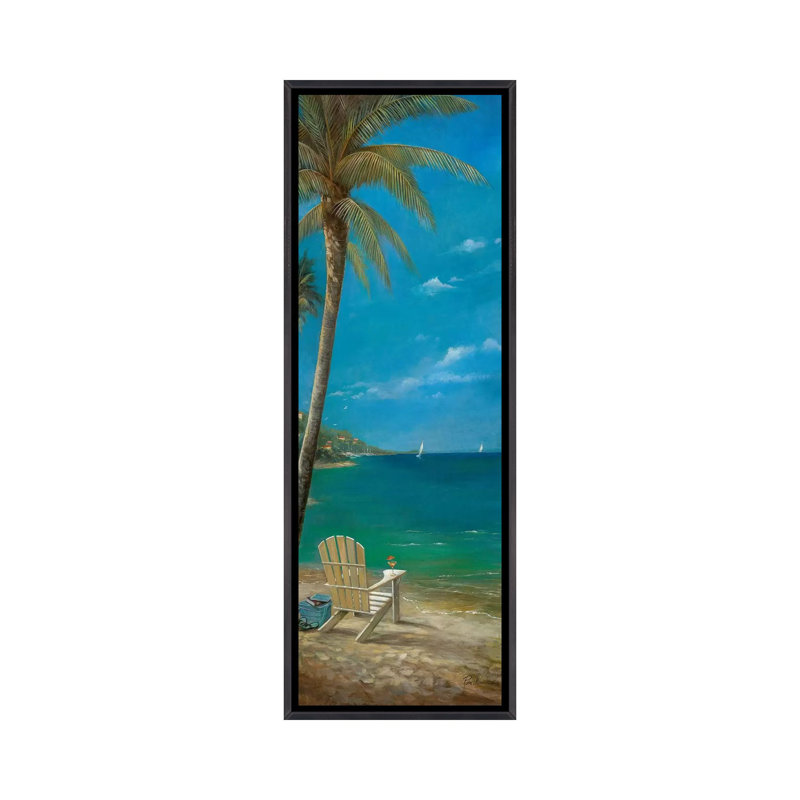 Poetry and Gentle Breezes par Ruane Manning - reproduction d'art, H 60 po x l 20 po x P 1,5 po, Toile avec cadre noir patiné