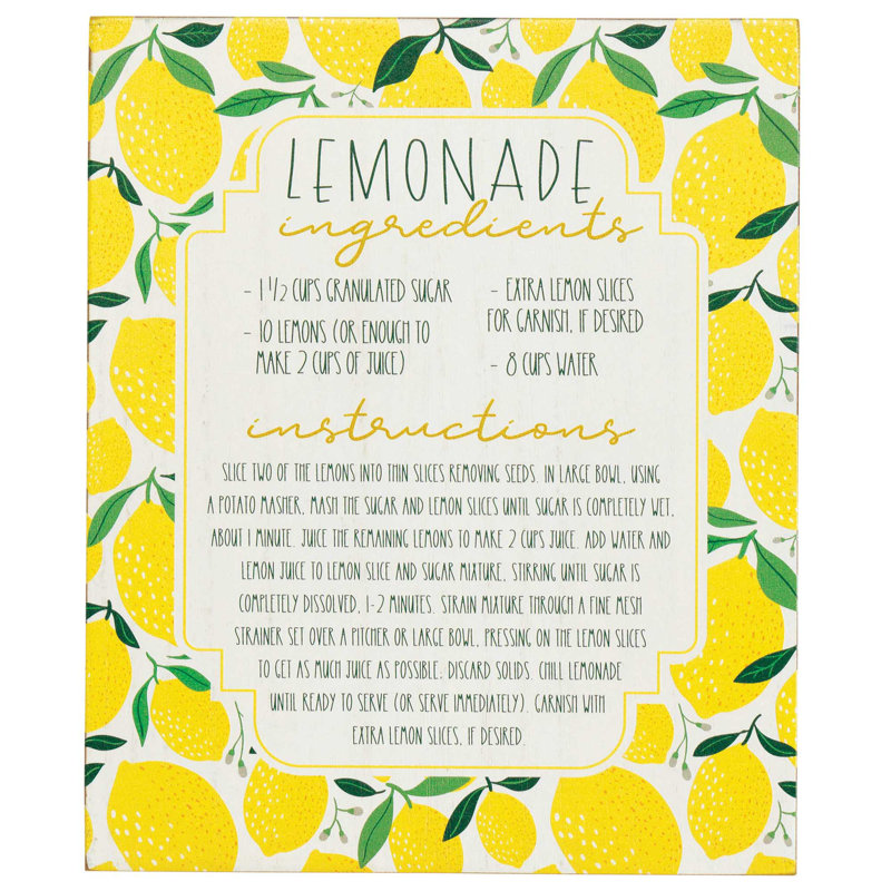 Plaque décorative de limonade