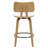 Baljiwan Mid-Century Fabric And Wood 26" Counter Stool With Swivel