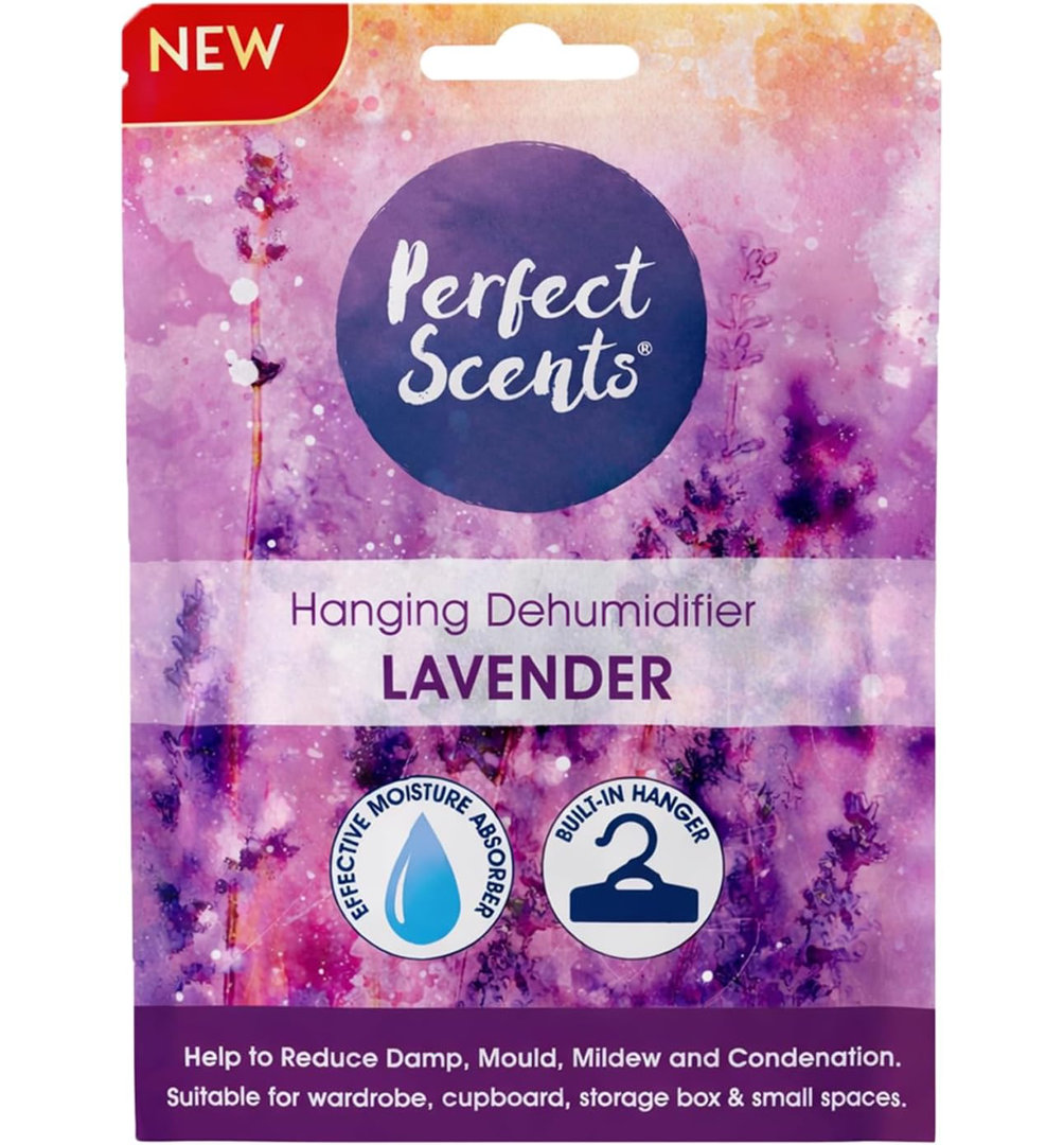 Hanging Moisture Absorber Dehumidifier Fresh Linen Lavender Wardrobe Damp Mould Condensation Remover Closet Storage (Pack Of 1)