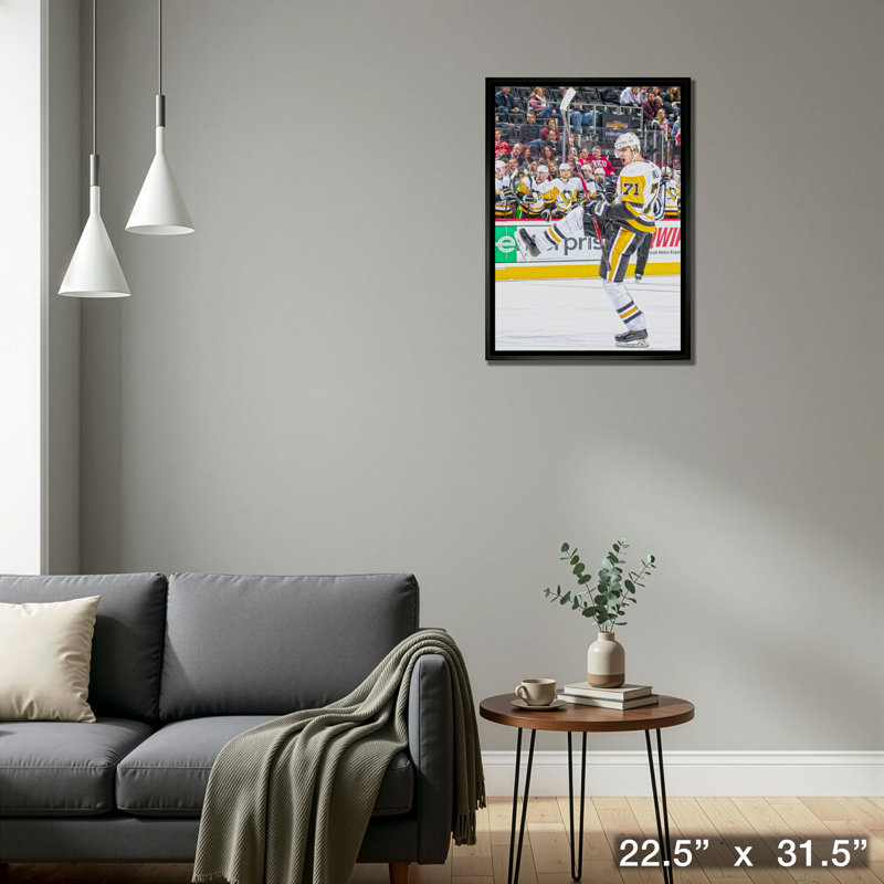 «Evgeni Malkin Pittsburgh Penguins», toile encadrée célébration de but 20 x 29