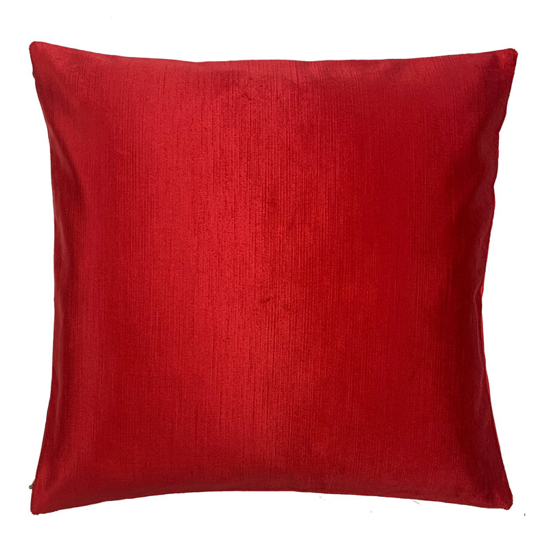  Housse de coussin carré et insert, Rouge, 18 po x 18 po
