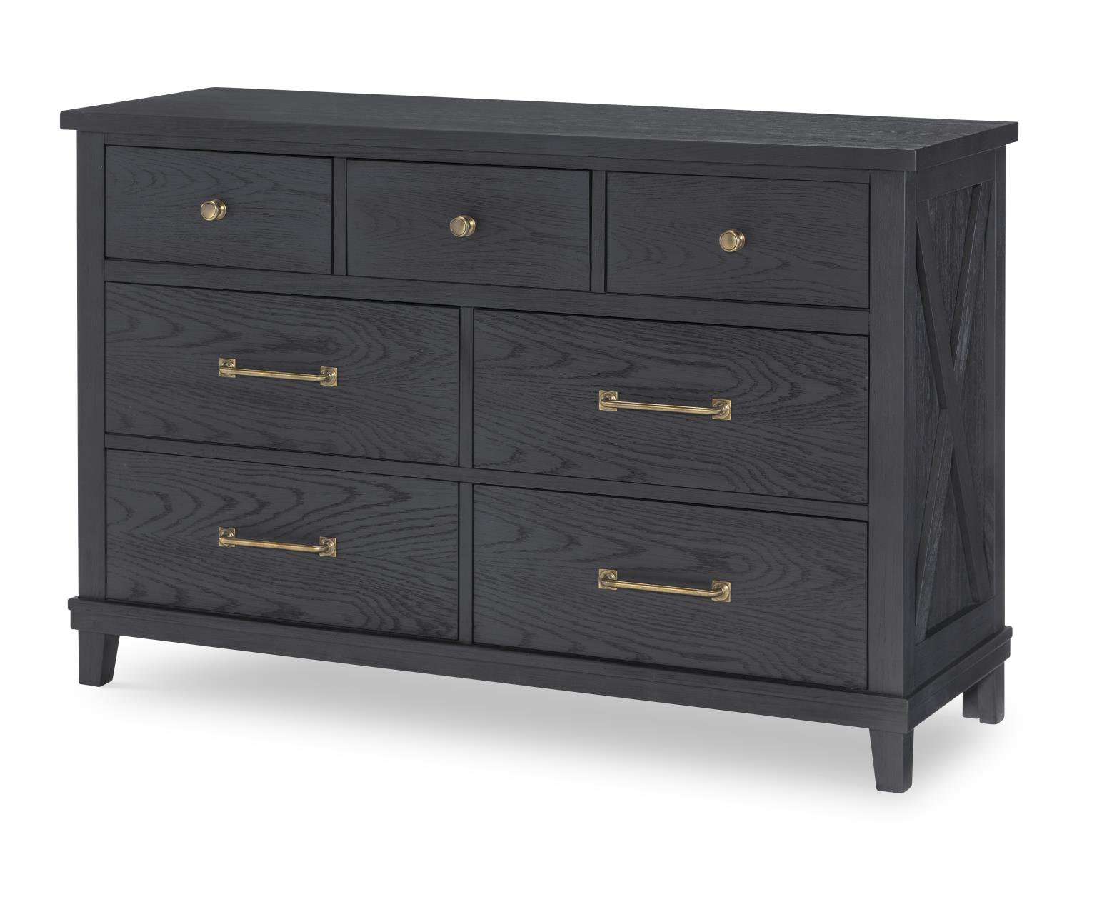 Harriett 7 Drawer Dresser, Black