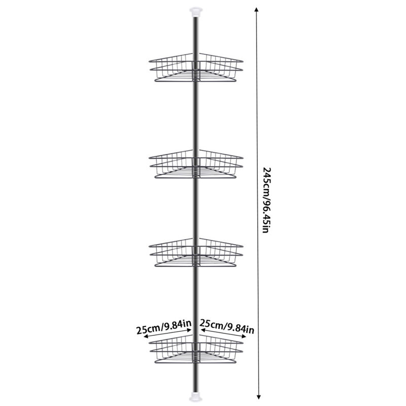 Hennings Metal Adhesive Bathroom Shelves