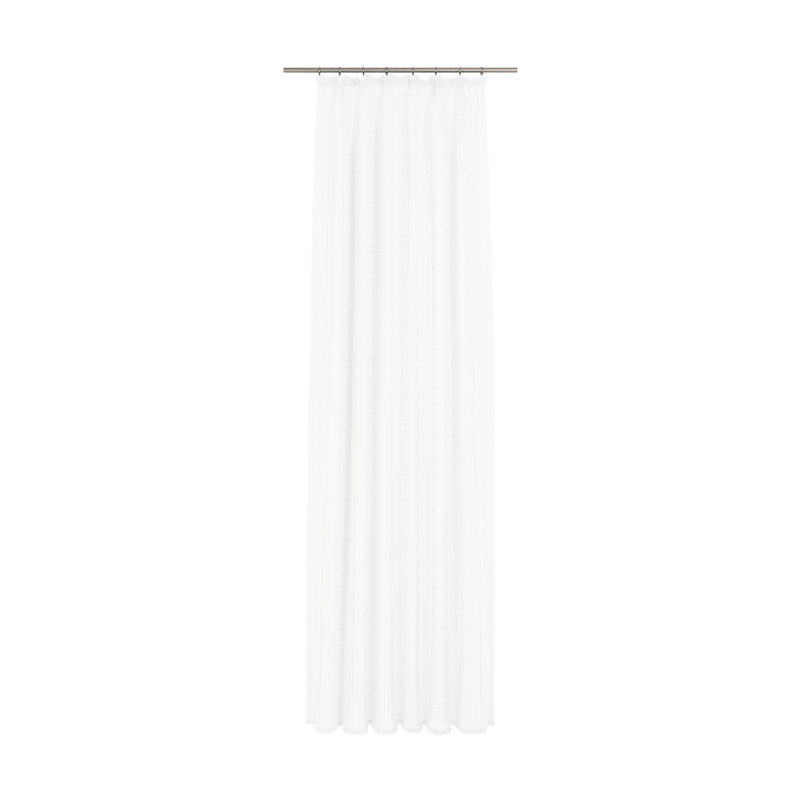 Canadice Semi Sheer Curtain Single Panel, 750 W x 120 D cm, Gold/Grey