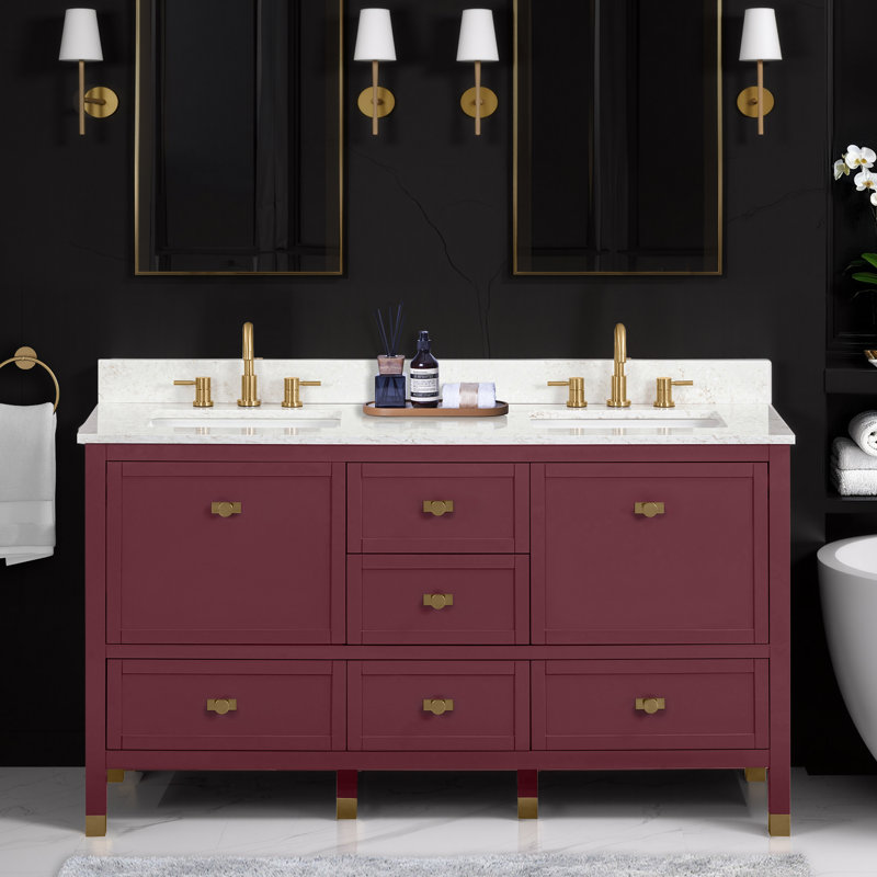 Meuble-lavabo double 60 po Alana
