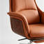 Chaise de bureau simple en similicuir réglable-132936292