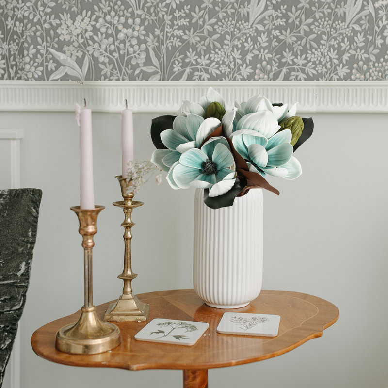 Arrangement floral artificiel Magnolia, Bleu