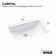 Ladena® Finish Vitreous China Rectangular Undermount Bathroom Sink with Overflow