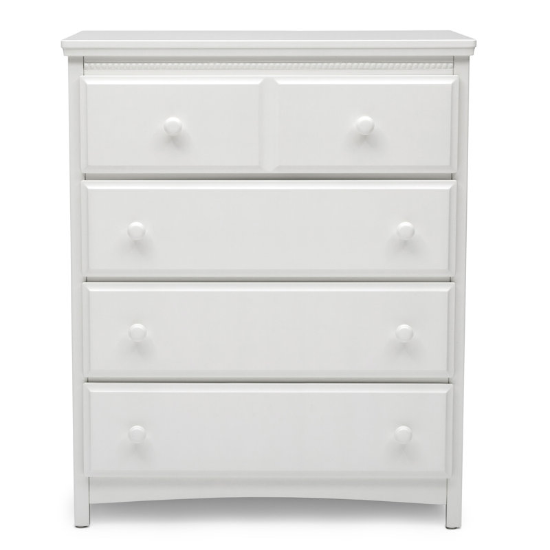 Commode 4 tiroirs Emerson, Blanc Bianca