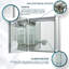 Armoire à pharmacie à DEL avec désembueur, gradateur, miroir grossissant à DEL réglable 3X et prises électriques Colbey l 36 po x H 36 po x P 5 po.-1157643558