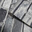 Papier peint contemporain 3D imitation brique rustique vieillie, gris anthracite, noir et blanc