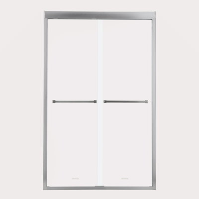 Shower Door 48" W X 76"H Semi-Frameless Bypass Sliding Shower Enclosure