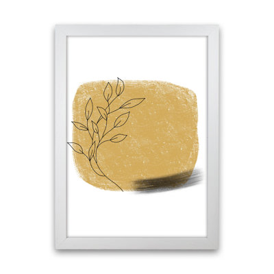 Dalia Chalk Gold Floral Square by Pixy Paper - Print