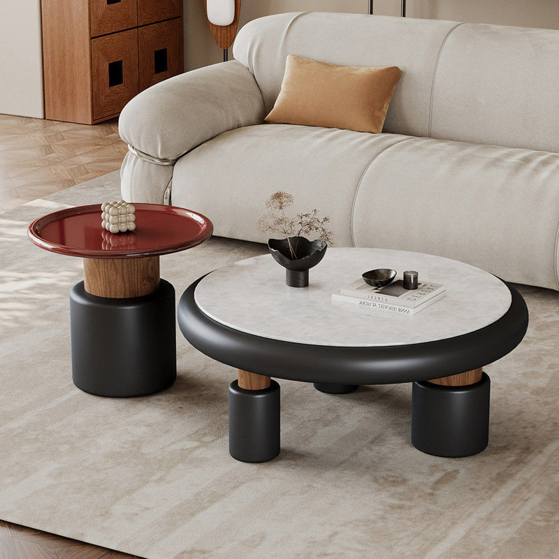 French Style Marble Coffee Table Set