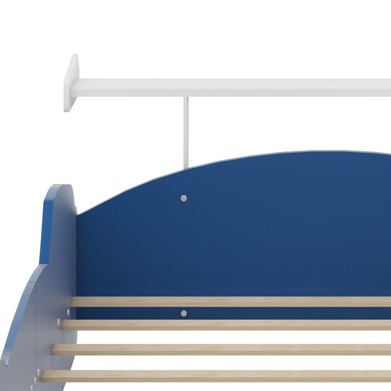 Lit plateforme avec roulettes Race, Bleu