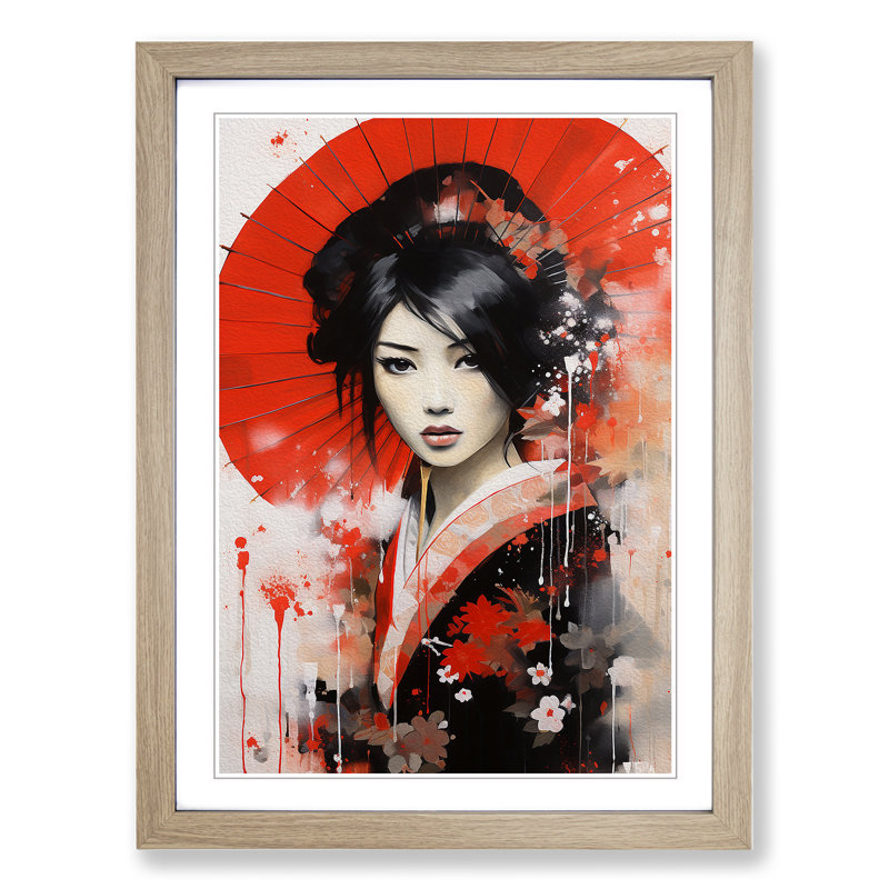 Single Picture Frame Print on Wood, Oak Framed, 64cm H x 46cm W
