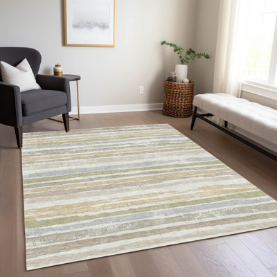 Tapis ivoire intérieur / extérieur lavable à la machine Chayden ACN1019