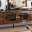 Meuble télé en bois d'hévéa avec armoire et tiroirs-1730172233