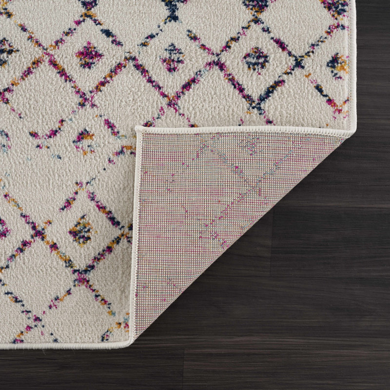Dounia Transitional Performance Beige Area Rug, Runner 2'7" x 10'