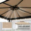 Auvent de remplacement pour pavillon de jardin extérieur kaki 9,8 pi X, avec double évent supérieur kaki, avec espace de vie pour patio
