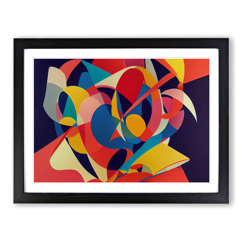 Splendid Abstract Art - Framed Print, Black, 46cm H x 64cm W x 2cm D