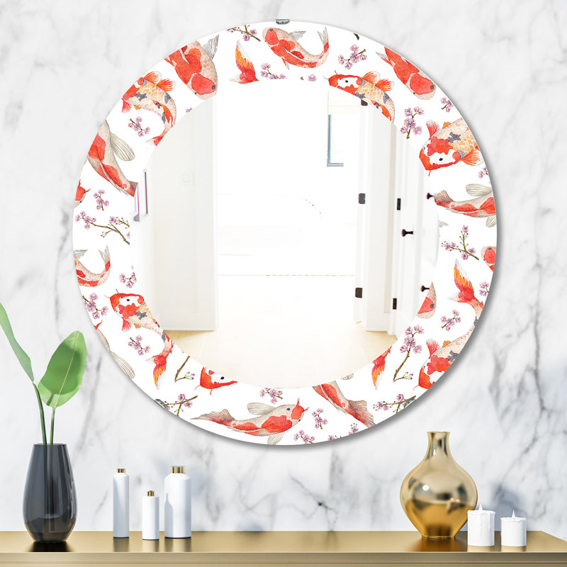 Miroir d'appoint Costal Creatures, H 23,6 po x l 23,6 po