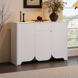47.2'' W Elegant Sideboard With Drawer And Curved Shape Doors