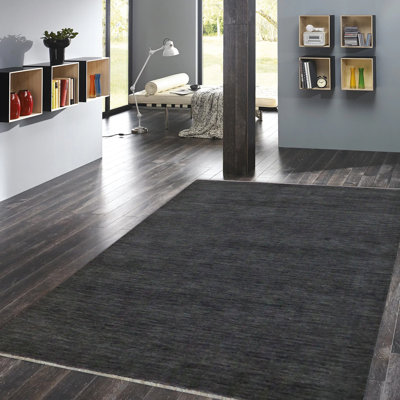 Brycen Solid Colour Wool Hand Woven Area Rug
