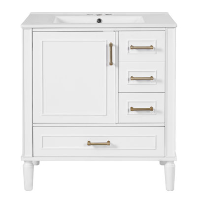 Meuble-lavabo 30 po avec lavabo en céramique