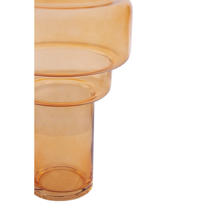 Savino Glass Table Vase, Orange, 37cm H x 20cm W x 20cm D