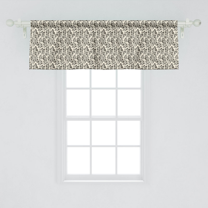 Cantonnière Ambesonne, paquet de 2 tourbillons nature abstraits 50737, L 54 po x L 18 po