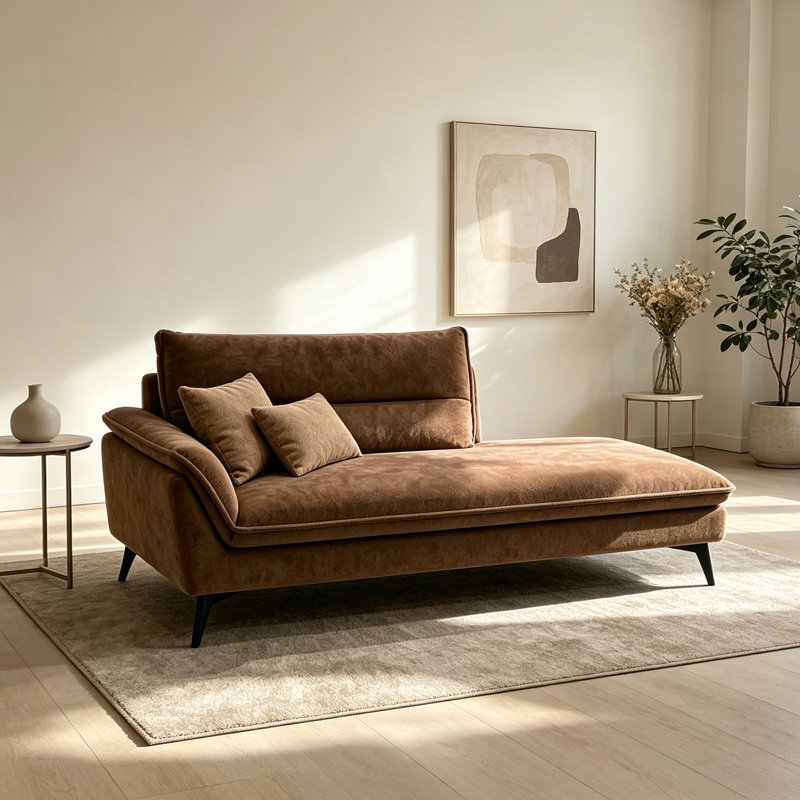 Chaise longue de loisirs en tissu de style rétro