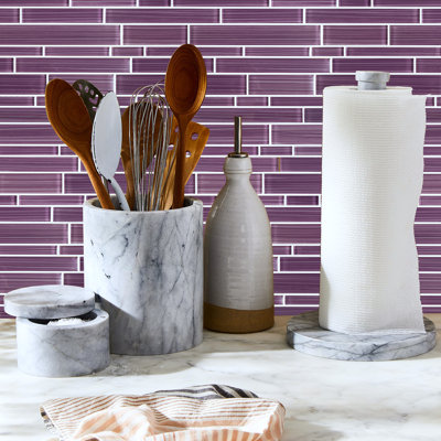 Premium Hand Painted Glass Linear Mosaic Tile