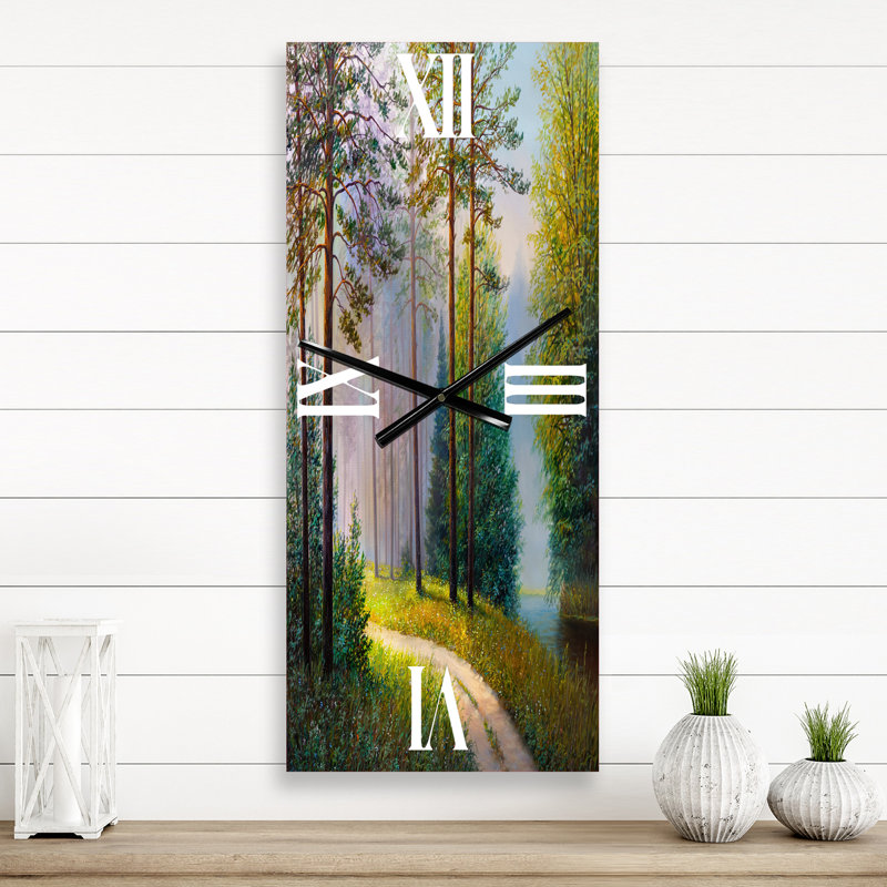 Horloge murale subtile à travers les arbres II, Grand