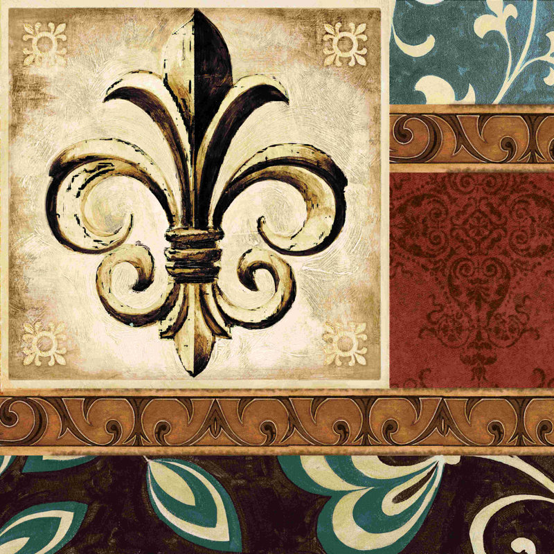 " Fanciful Fleur De Lis " Painting Print, 20" H x 20" W  