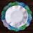 Vida Pineapples & Palms Reversible Round Placemats (Blue & Green)