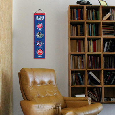 Décoration murale NBA Detroit Pistons Heritage | 8 x 32