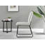 Tierra Modern Glass & Metal Round Dining Table Set & 4 Luxury Fabric Dining Chairs-73585602
