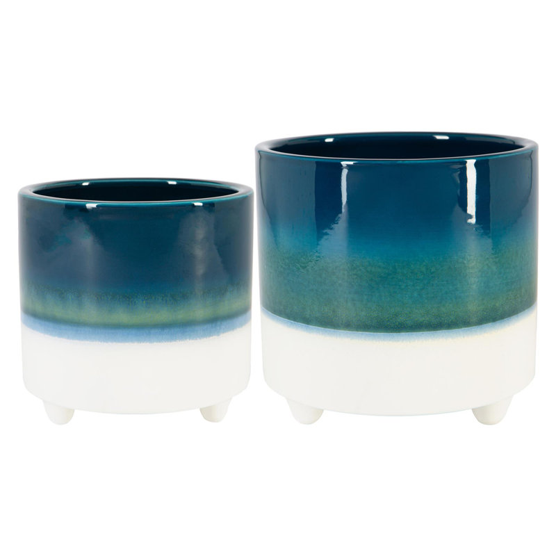 Ceramic Pot Planter, Blue